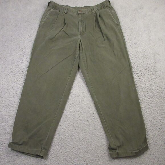 VTG Abercrombie &‎ Fitch Country Clothes Chino Pants size 34 x 29 Pleated Baggy - Picture 1 of 8